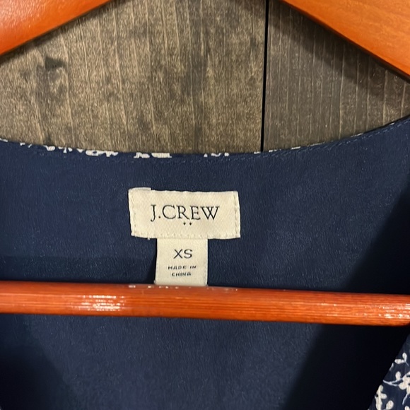 JCREW Navy and white blouse - Picture 3 of 6